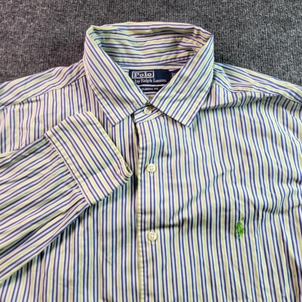 Polo by Ralph Lauren Classic Fit Striped‎ Long Sleeve Shirt XL